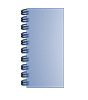 Broschüre mit Metall-Spiralbindung, Endformat DIN lang (105 x 210 mm), 392-seitig