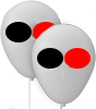 Luftballon CRYSTAL Ø 30 cm 2/2-farbig (Schwarz & HKS oder Pantone) zweiseitig bedruckt
