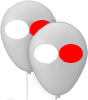 Luftballon CRYSTAL Ø 30 cm 2/2-farbig (Weiß & HKS oder Pantone) zweiseitig bedruckt