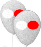 Luftballon METALLIC Ø 27 cm 2/2-farbig (Weiß & HKS oder Pantone) zweiseitig bedruckt
