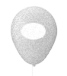 Luftballon METALLIC Ø 27 cm 1/0-farbig (weiß) einseitig bedruckt