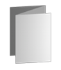 Taufkarte DIN lang 6-seiter Zickzackfalz 4/4 farbig mit beidseitig partieller Glitzer-Lackierung