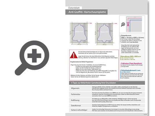 Product Bild hartschaumplatte_mit_anti-graffiti-lack_gl__nzend_in_glocke-form_konturgefr__st___beidseitig_4_4-farbig_bedruckt