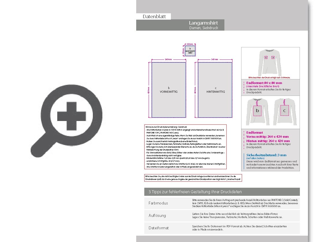 Product Bild hochwertiges_damen_baumwoll_longsleeve_-_b&c__4-farbig__einseitig_bedruckt