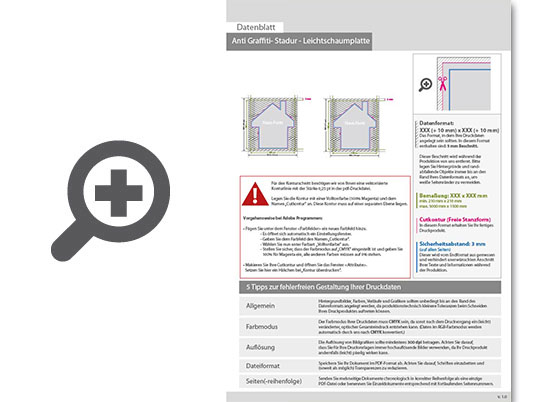 Product Bild leichtschaumplatte_stadur_mit_anti-graffiti-lack_gl__nzend_in_haus-form_konturgefr__st___beidseitig_4_4-farbig_bedruckt